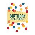 Patterned Birthday Birthday Card - Gold Lined White Envelope